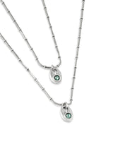 UNOde50 Thankful Green Crystal Multi Strand Necklace