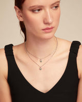 UNOde50 Thankful Green Crystal Multi Strand Necklace