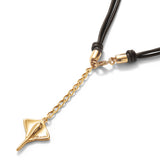 UNOde50 Ser Majestuosa Leather and Gold-Plated Manta Ray Pendant Necklace