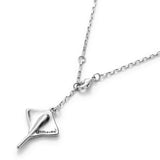 UNOde50 Ser Majestuosa Silver-Plated Manta Ray Short Chain Pendant Necklace