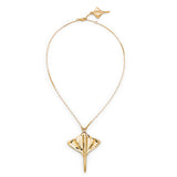 UNOde50 Ser Majestuosa Gold-Plated Manta Ray Short Chain Pendant Necklace