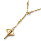 UNOde50 Ser Majestuosa Gold-Plated Long Chain Manta Ray Pendant Necklace
