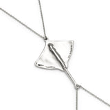 UNOde50 Ser Majestuosa Silver-Plated Manta Ray Body Pendant Chain Necklace