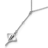 UNOde50 Ser Majestuosa Silver-Plated Manta Ray Body Pendant Chain Necklace