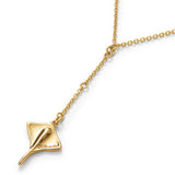 UNOde50 Ser Majestuosa Gold-Plated Manta Ray Body Pendant Chain Necklace
