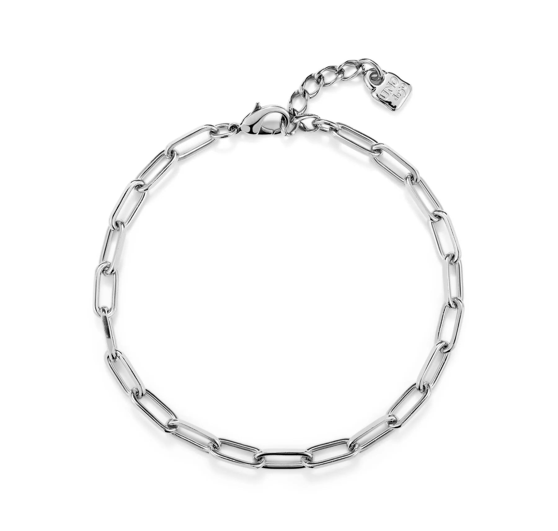 Unode50 Ser Valiente Chain Link Necklace - Silver Plated