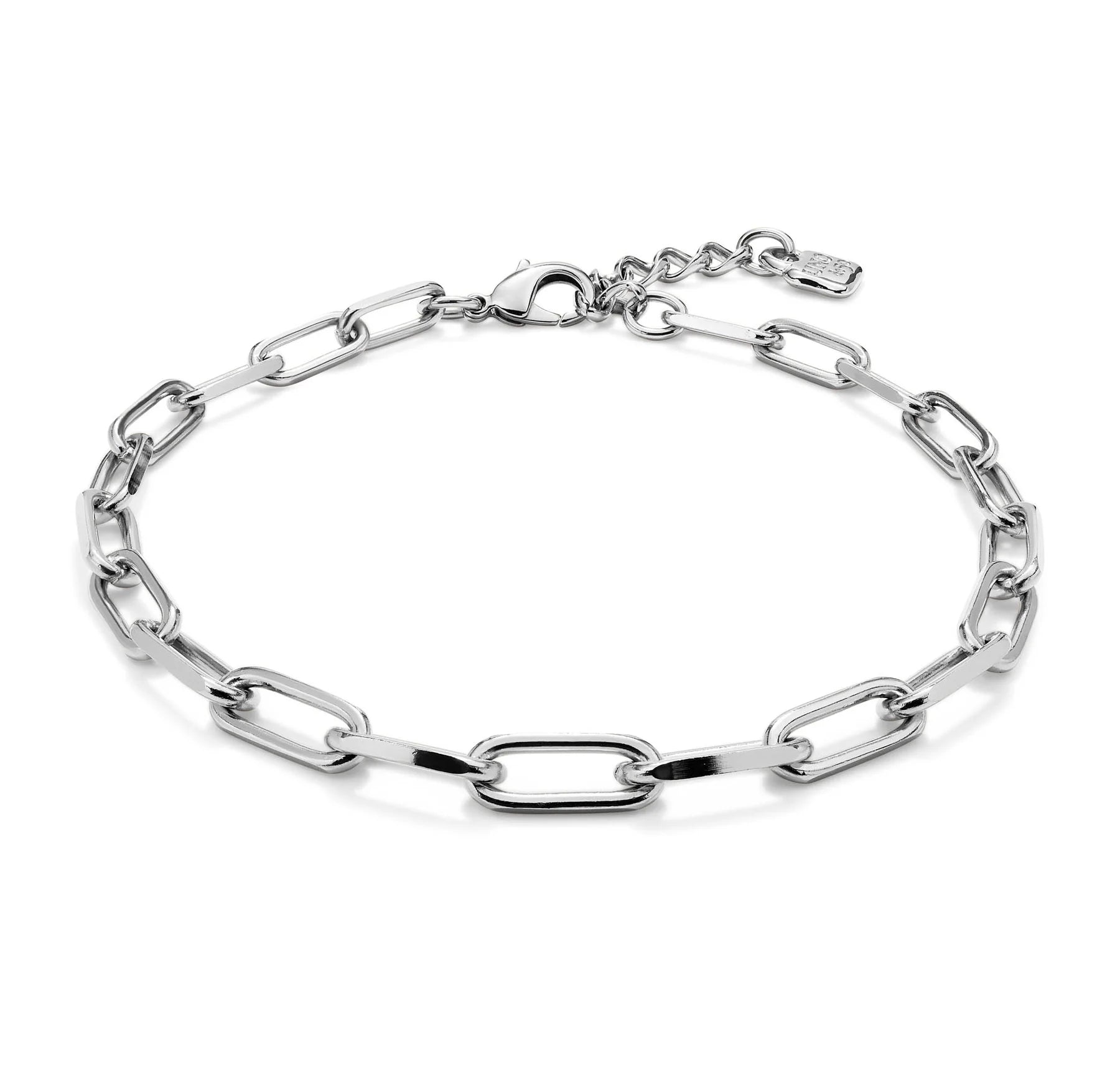 Unode50 Ser Valiente Chain Link Necklace - Silver Plated