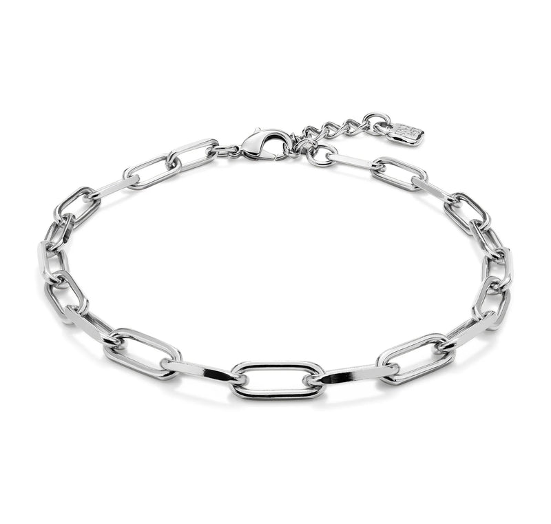 Unode50 Ser Valiente Chain Link Necklace - Silver Plated