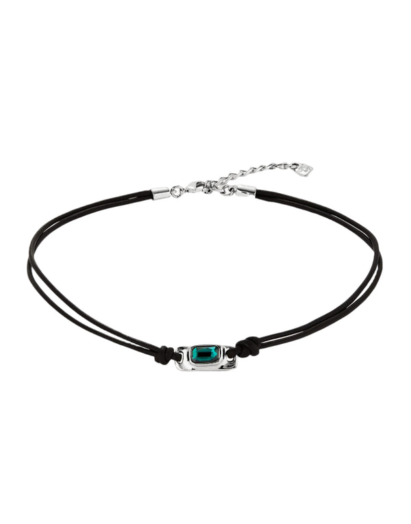 UNOde50 Ser Magnetica Colgantes Silver-Plated Leather Necklace
