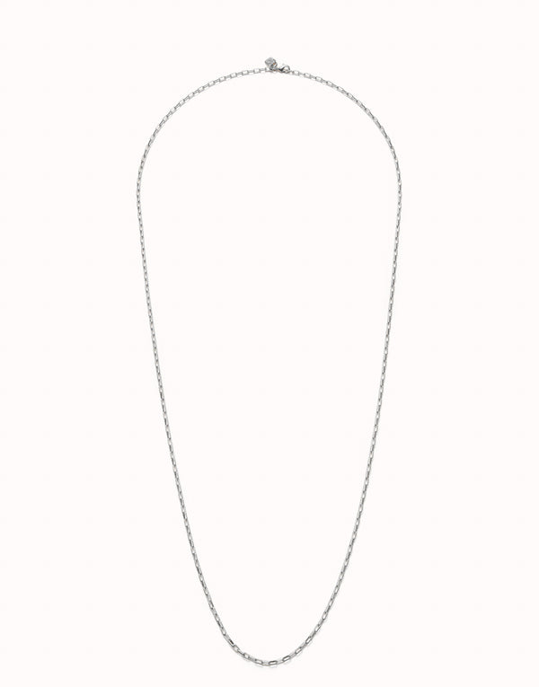 UNOde50 Silver Plated Long Chain Necklace