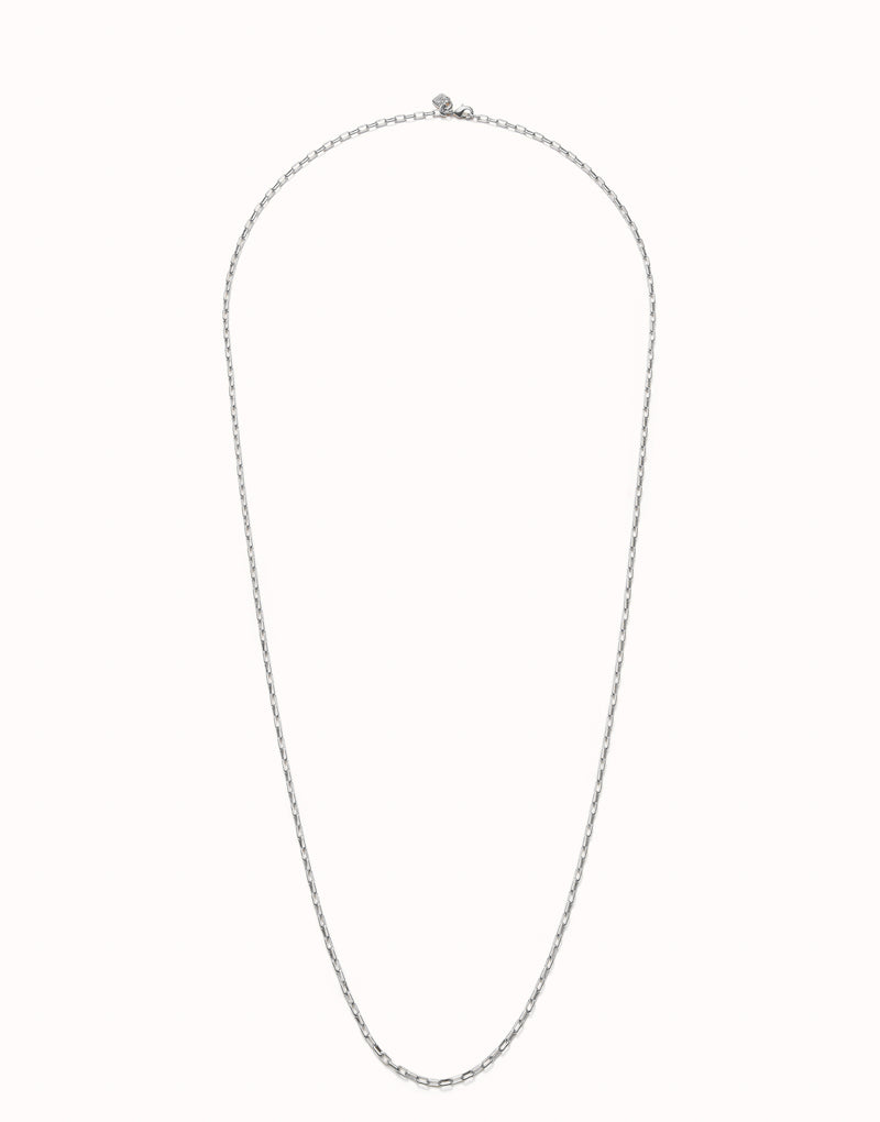 UNOde50 Silver Plated Long Chain Necklace