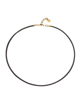 UNOde50 Hazte UNO Gold Plated Black Leather Necklace