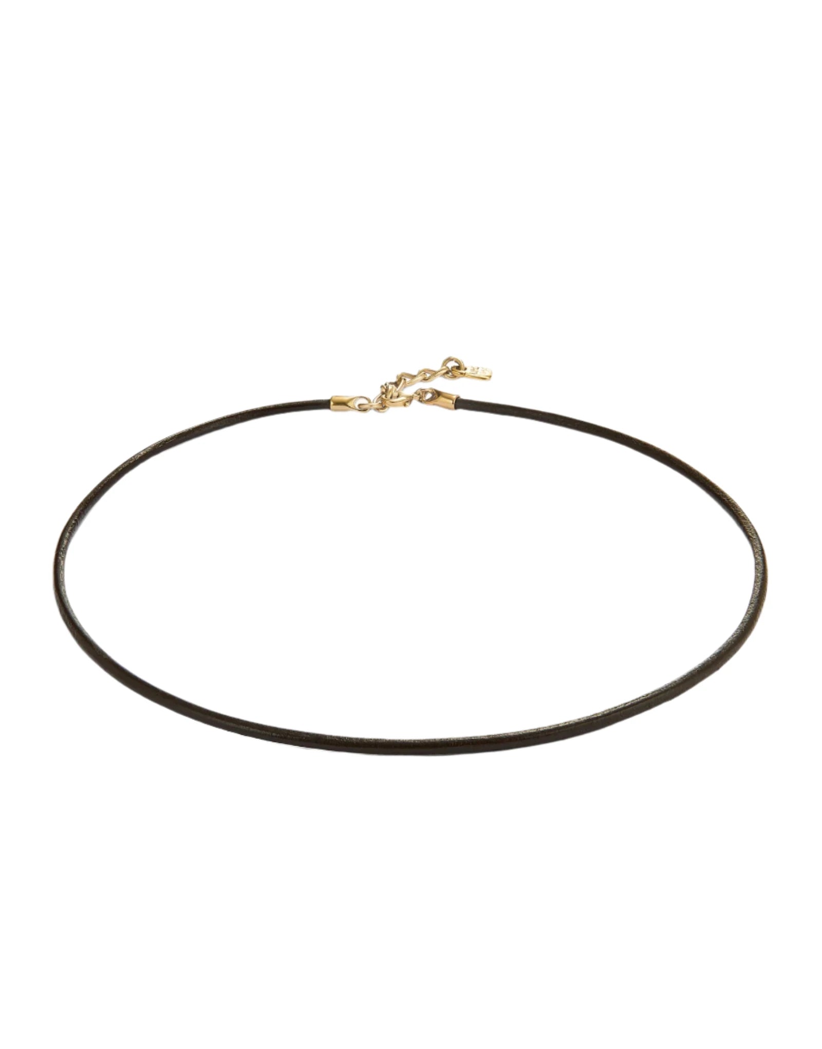 UNOde50 Hazte UNO Gold Plated Black Leather Necklace