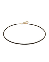 UNOde50 Hazte UNO Gold Plated Black Leather Necklace