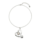 UNOde50 Ser Expresiva Silver-Plated Crystal Heart Pendant Necklace