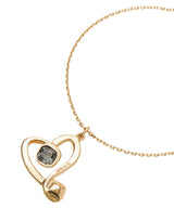 UNOde50 Ser Expresiva Gold-Plated Black Crystal Heart Pendant Necklace
