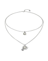 UNOde50 Ser Expresiva Silver-Plated Pendant Necklace with Double Chain
