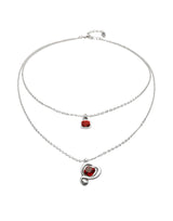 UNOde50 Ser Expresiva Silver-Plated Pendant Necklace with Double Chain