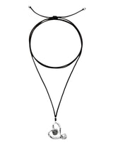 UNOde50 Ser Expresiva Silver-Plated Black Crystal Heart Pendant Necklace