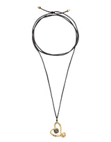 UNOde50 Ser Expresiva Gold-Plated Black Crystal Heart Pendant Necklace