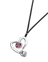 UNOde50 Ser Expresiva Silver-Plated Pink Crystal Pendant Necklace