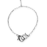 UNOde50 Ser Inseparable Sterling Silver Large Interlocked Necklace