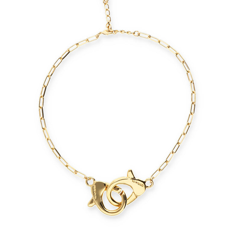 UNOde50 Ser Inseparable Gold Large Interlocked Necklace