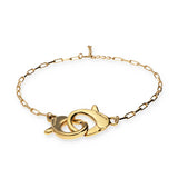 UNOde50 Ser Inseparable Gold Large Interlocked Necklace