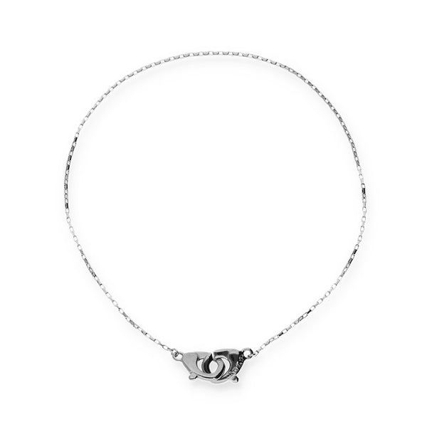 UNOde50 Ser Inseparable Silver Interlocked Chain Necklace