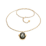 UNOde50 Ser Deslumbrante Gray Oval Crystal Pendant Necklace