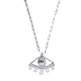 UNOde50 Ser Intuitiva Silver-Plated Eye Shaped Pendant Necklace