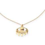 UNOde50 Ser Intuitiva Gold-Plated Eye Shaped Pendant Necklace