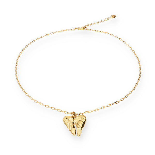 UNOde50 Ser Invencible Short Gold Wing Necklace