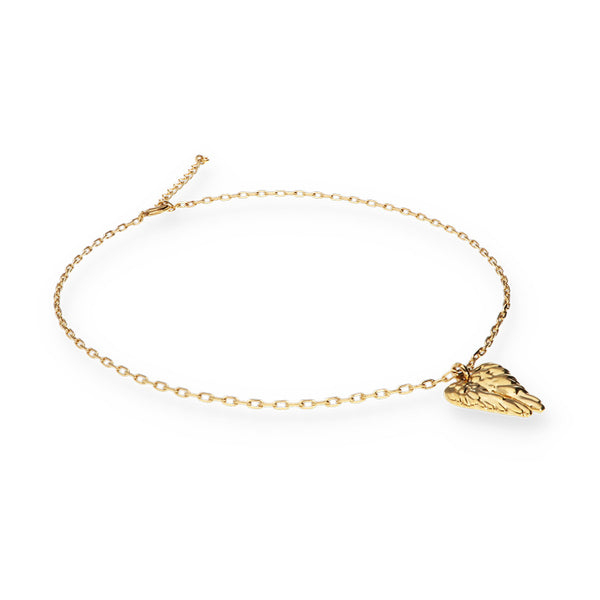 UNOde50 Ser Invencible Short Gold Wing Necklace