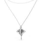 UNOde50 Ser Majestuosa Silver-Plated Chain Manta Ray Pendant Necklace