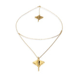 UNOde50 Ser Majestuosa Gold-Plated Chain Manta Ray Pendant Necklace