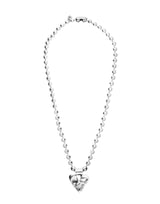UNOde50 Sterling Silver Beaded Heart Pendant Long Necklace