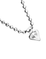 UNOde50 Sterling Silver Beaded Heart Pendant Necklace