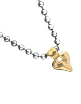 UNOde50 Sterling Silver Beaded Gold Heart Pendant Necklace
