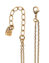UNOde50 Presagio Gold-Tone Two Gray Crystal Double Necklace