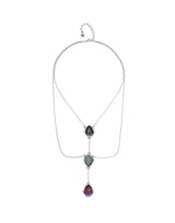 UNOde50 Presagio Silver-Tone Three Multicolor Crystal Double Necklace