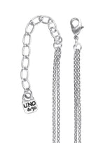 UNOde50 Presagio Silver-Tone Three Multicolor Crystal Double Necklace