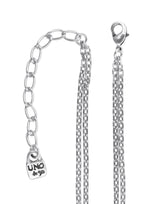 UNOde50 Presagio Silver-Tone Large Green Crystal Layer Necklace