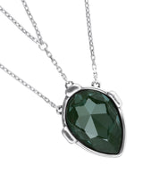 UNOde50 Presagio Silver-Tone Large Green Crystal Layer Necklace