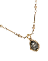 UNOde50 Presagio Gold-Tone Gray Crystal Pendant Necklace
