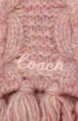 Coach Womens Chain Cable Knit Scarf