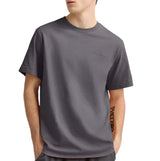 Champion Mens Curved Hem Slub Embroidered Short Sleeve T-Shirt