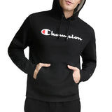 Champion Mens Full Script Logo Powerblend Hoodie Sweatshirt