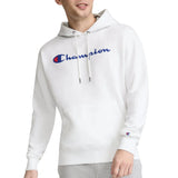 Champion Mens Full Script Logo Powerblend Hoodie Sweatshirt