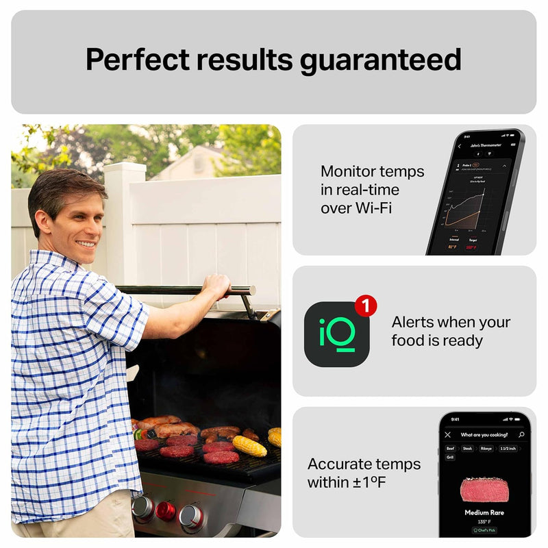 CHEFMAN IQ Sense Smart Wireless Cooking Thermometer